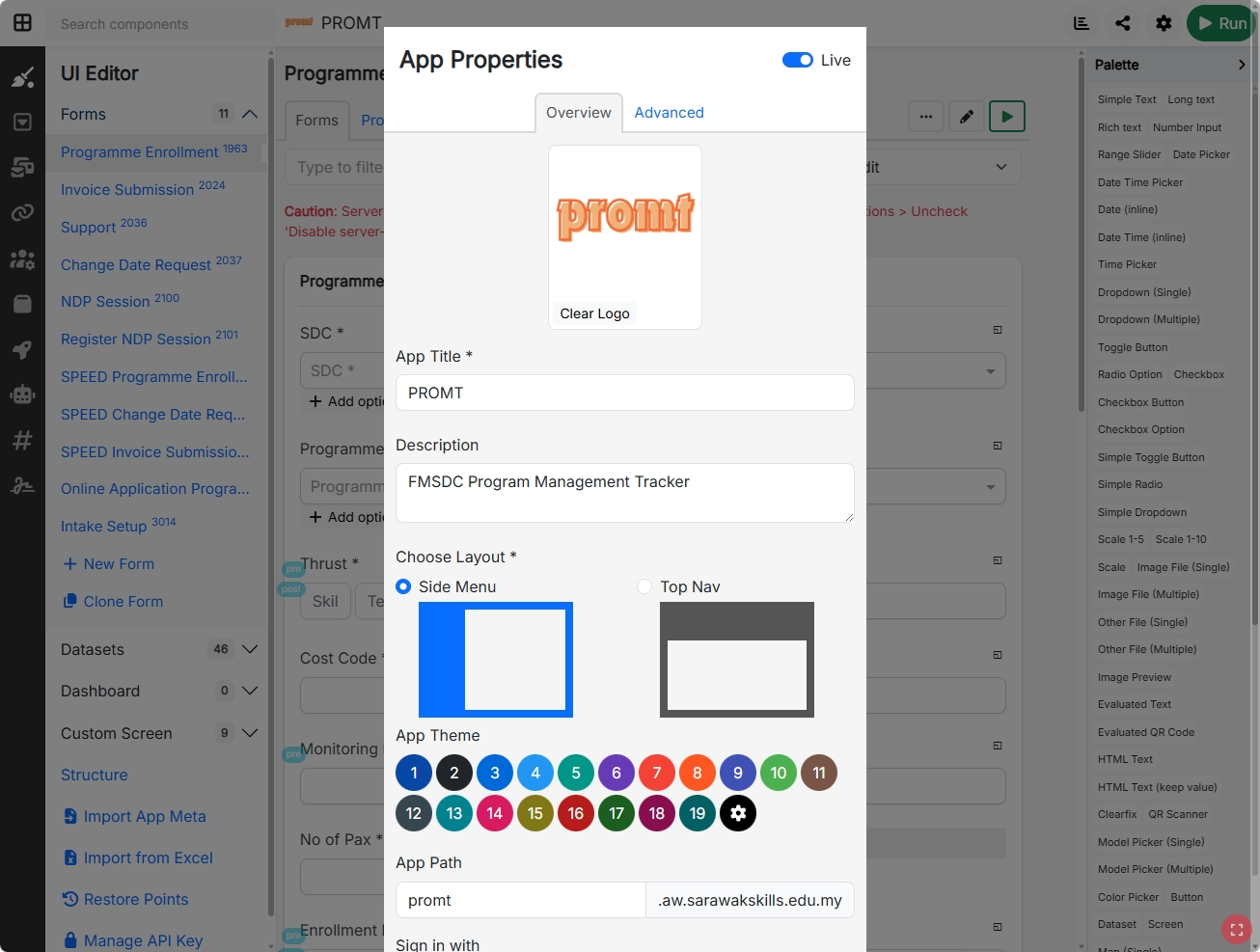 AppWizard Screenshot 1